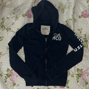 OLD Hollister Navy Blue Zip-Up Jacket